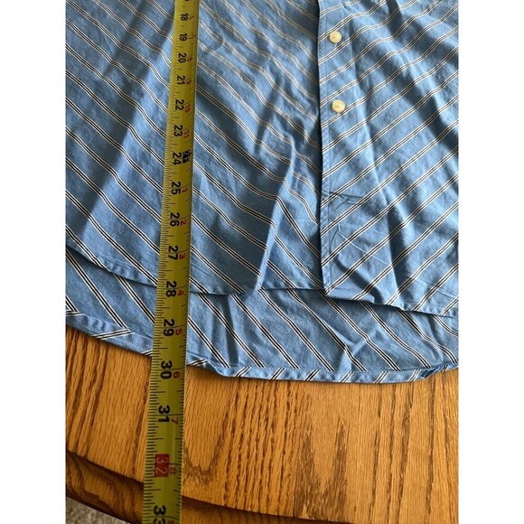 Robert Graham Blue Striped Button-Down Shirt XL 100% Cotton Long Sleeve - Picture 8 of 11